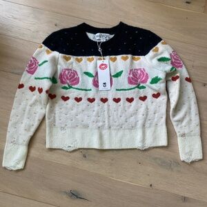 Wildfox Distressed Sweater Size Small